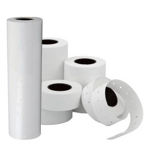 10 ROTOLI DA 1000 ETICHETTE 21X12 BIANCHE PERM. ART.165 X LEBEZ 200 COD. 165