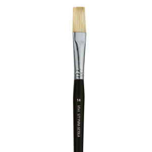 PENNELLO PUNTA PIATTA PURA SETOLA N 14 SERIE 577 LEBEZ COD. 577/14B CONFEZIONE DA 12