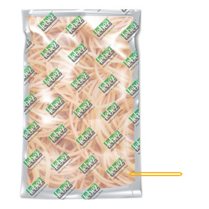 ELASTICO IN GOMMA GIALLO D120 IN SACCHETTO DA 1KG LEBEZ COD. 81052
