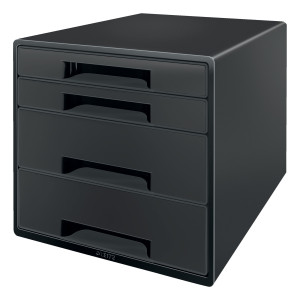 CASSETTIERA A CUBO 4 CASSETTI NERA LEITZ RECYCLE COD. 53720095