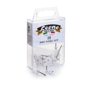 SCATOLA 20 GANCI PER QUADRI CON SPILLI LEONE 17MM COD. APGB
