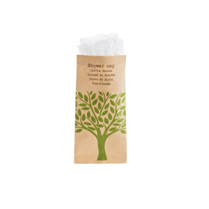 CONFEZIONE DA 50 CUFFIE DOCCIA IMBUSTATE LINEA CORTESIA NATURA COD. W3332