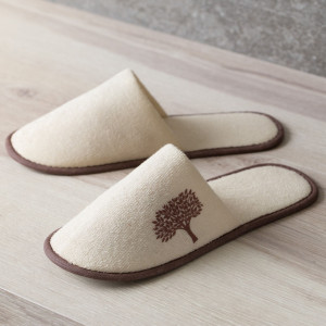 CONFEZIONE DA 12 PAIA DI CIABATTE IN SPUGNA LINEA CORTESIA NATURA COD. W4711