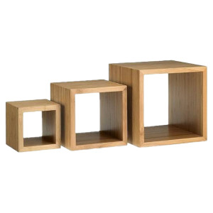 SET 3 ALZATE BUFFET CUBO MISURE ASSORTITE BAMBOO LEONE COD. S0128