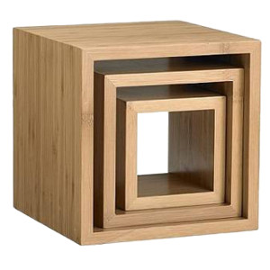 SET 3 ALZATE BUFFET CUBO MISURE ASSORTITE BAMBOO LEONE COD. S0128