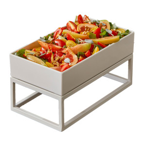 STAND BUFFET IN METALLO GN 2/4 53X16,5X16CM BIANCO LEONE COD. T0585.Y