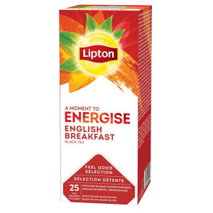CONFEZIONE 25 FILTRI TE' ENGLISH BREAKFAST FEEL GOOD SELECTION LIPTON COD. 01-0620