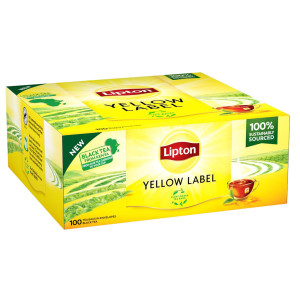 CONFEZIONE 100 FILTRI TE' NERO YELLOW LABEL LIPTON COD. 01-0755