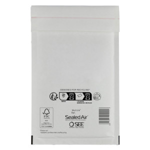 10 BUSTE IMBOTTITE BIANCHE F 22X33CM UTILE MAIL LITEÂ® SEALED AIRÂ® COD. 100405568