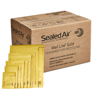 100 BUSTE IMBOTTITE GOLD B 12X21CM UTILE AVANA - CONF.RISPARMIO MAIL LITE COD. 103027401