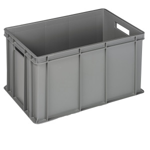 CASSA INDUSTRIALE EUROPA 60X40X32CM 64L GRIGIO MOBIL PLASTIC COD. 4432-GRI