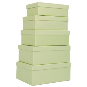 SET 5 SCATOLE REGALO IN CARTONE FANTASIA GREEN COD. HK-40