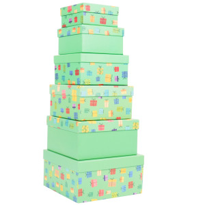 SET 6 SCATOLE REGALO IN CARTONE FANTASIA MEMENTO COD. HK-92