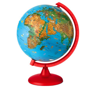 GLOBO GEOGRAFICO ILLUMINATO ZOO GLOBE D 26CM TECNODIDATTICA COD. 0325ZOZOITKRR0D6