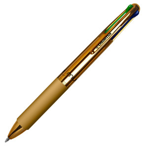 PENNA SFERA 4 COLORI 4 MULTI 1.0MM CHROME METALLIC GOLD OSAMA COD. OW 84018515 CONFEZIONE DA 12