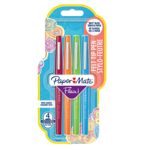 ASTUCCIO 4 COLORI FUN PENNARELLO FLAIR NYLON PAPERMATE COD. 2028646