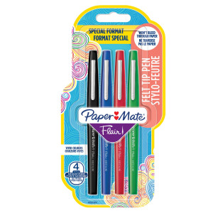 ASTUCCIO 4 COLORI CLASSIC PENNARELLO FLAIR NYLON PAPERMATE COD. 2032365