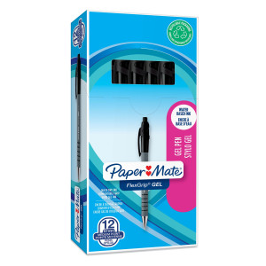 PENNA SFERA SCATTO FLEXGRIP GEL 0.7 NERO PAPERMATE COD. 2108217 CONFEZIONE DA 12