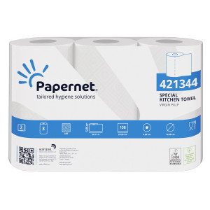 PACCO 3 ROTOLI ASCIUGATUTTO PROFESSIONALE 2 VELI 158 STRAPPI COD. 421344