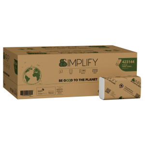 PACCO 200 ASCIUGAMANI PIEGATI A Z H24 X 20,3CM SIMPLIFY PAPERNET COD. 423144 CONFEZIONE DA 20