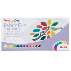 SET 12 COLORI BASE PER TESSUTO FABRIC FUN PENTEL COD. FFPC1-12