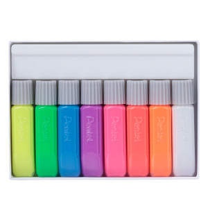 SET 8 COLORI FLUO PER TESSUTO FABRIC FUN PENTEL COD. FFPC1-F8