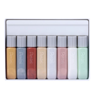 SET 8 COLORI SPARKLING PER TESSUTO FABRIC FUN PENTEL COD. FFPC1-S8