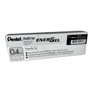REFILL ENERGEL X LRN4-AX NERO 0.4MM PENTEL COD. LRN4-AX CONFEZIONE DA 12
