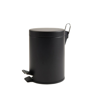 BIDONE PREMIUM CON PEDALE E VASCHETTA 3LT NERO SATINATO PERFETTO COD. 0445C