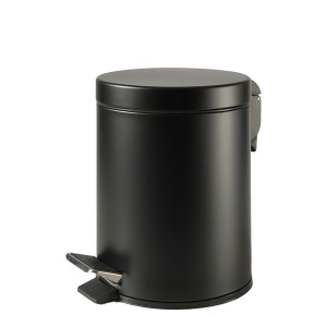 BIDONE PREMIUM CON PEDALE E VASCHETTA 5LT NERO SATINATO PERFETTO COD. 0446C