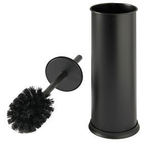 PORTASCOPINO VIC D 9,5X H40CM ACCIAIO INOX NERO SATINATO PERFETTO COD. 28041
