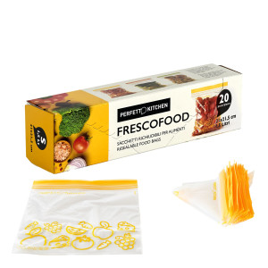 CONF.20 BUSTE PER ALIMENTI SMALL 21XH.21,5CM FRESCOFOOD PERFETTO COD. 29161