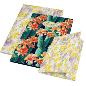 CARTELLA CON ELASTICO 26X35,5X1,2CM PIGNA NATURE FLOWERS COD. 02303643L CONFEZIONE DA 6