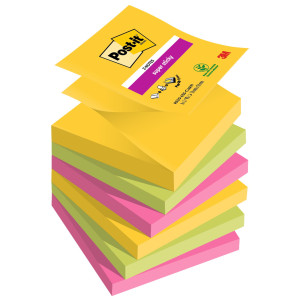 CF. 6 BLOCCO 90FOGLIETTI POST-IT  SUPER STICKY Z-NOTES 76X76MM R330-6SS-CARN COD. 7100263205