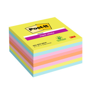 CF. 8PZ BLOCCO 450FG. POST-IT  SUPER STICKY 76X76MM 654-8SSRBW COLORI ASSORTITI COD. 7100263310