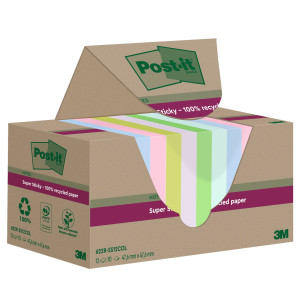 CF 12PZ BLOCCO 70FG POST-IT SUPERSTICKY GREEN 47,6X47X6MM 622R-SS12COL PASTELLO COD. 7100284780