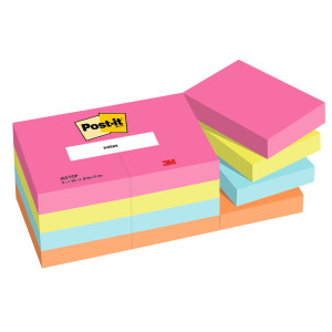 CF. 12PZ BLOCCO 100FG. POST-IT  NOTES 38X51MM 653-POP POPMISTIC COD. 7100290158