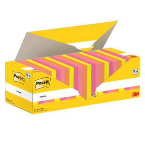 CF. 24PZ BLOCCO 90FG. POST-IT  SUPER STICKY 76X76MM 654-COL-VP24 COLORI ASS. COD. 7100317837