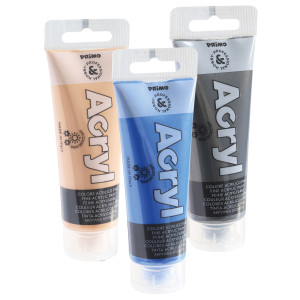 ASTUCCIO 5 TUBI COLORE ACRILICO FINE 75ML COLORI METAL PRIMO COD. 4213TATM5MET