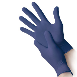CONF 100 GUANTI NITRILE IPOALLERGENICI N350 S/ACCELERENTI TAGLIA M BLU REFLEXX COD. N350/M