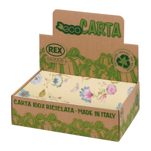 SCATOLA 100 FOGLI ECOCARTA FIORI DI CAMPO 70X100CM REX SADOCH COD. EC400F02