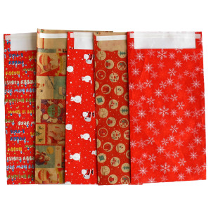 SACCHETTO CARTA C/PATELLA ADESIVA 26X40+5CM FANTASIE NATALE ASSORTITE SADOCH COD. REXPK26 CONFEZIONE DA 25