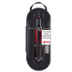 COMPASSO C/REGOLAZIONE 360MM SET 3 PZ ROTRING COD. S0676580