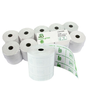 BLISTER 10 ROTOLI RC CARTA TERMICA LUNGA DURATA 57,5MM X 80MT D77MM COD. 3166057580CX
