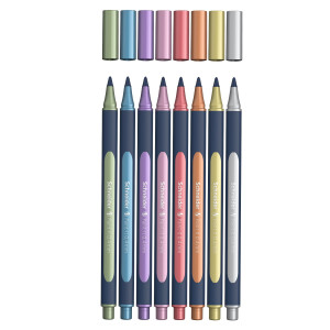 ASTUCCIO 8 METALLIC ROLLER 050 PUNTA 0.4MM COLORI ASSORTITI SCHNEIDER COD. P700496