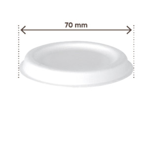 100 COPERCHI PER COPPETTA PORTA SALSE MONOUSO 60ML BIANCO SIGNOR BIO COD. BCL001BIO100B