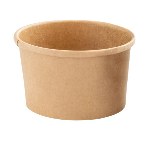25 BOWL PER ZUPPE MONOUSO 250ML IN CARTONCINO AVANA SIGNOR BIO COD. PBC104BIO25C