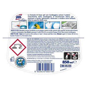 SMAC GEL CON CANDEGGINA 850ML COD. M74724