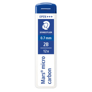 12 ASTUCCI DA 12 MINE 0.7MM MARS MICRO 250 07-2B STAEDTLER COD. 250 07-2B