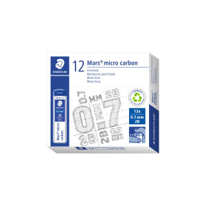 12 ASTUCCI DA 12 MINE 0.7MM MARS MICRO 250 07-2B STAEDTLER COD. 250 07-2B